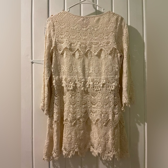 Cristina crocheted lace tunic-small NWT - Picture 6 of 9